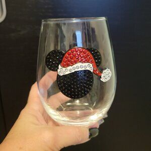 Disney Mickey Mouse Stemless Rhinestone Wine Glass